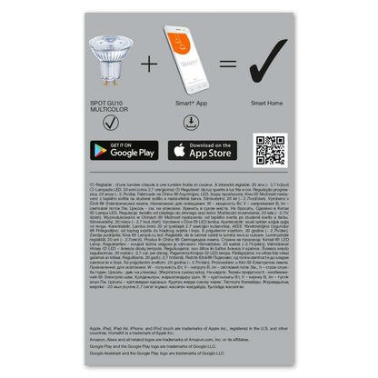 LEDVANCE Smart LEDLamp with WiFi Technology, Base: E14, Di mmable, Tunable White (2700-6500K), RGB Colors Changeable, Replaces Incandescent Lamps with 40 W, SMART+ WiFi Candle Multicolour, 1-Pack - Deluxe Electricals