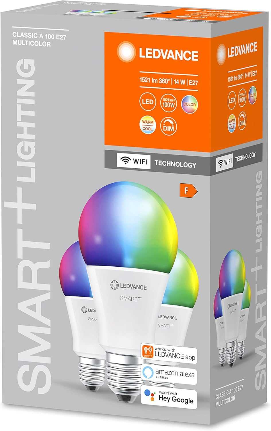 LEDVANCE Smart LEDLamp with WiFi Technology, Base: E14, Di mmable, Tunable White (2700-6500K), RGB Colors Changeable, Replaces Incandescent Lamps with 40 W, SMART+ WiFi Candle Multicolour, 1-Pack - Deluxe Electricals