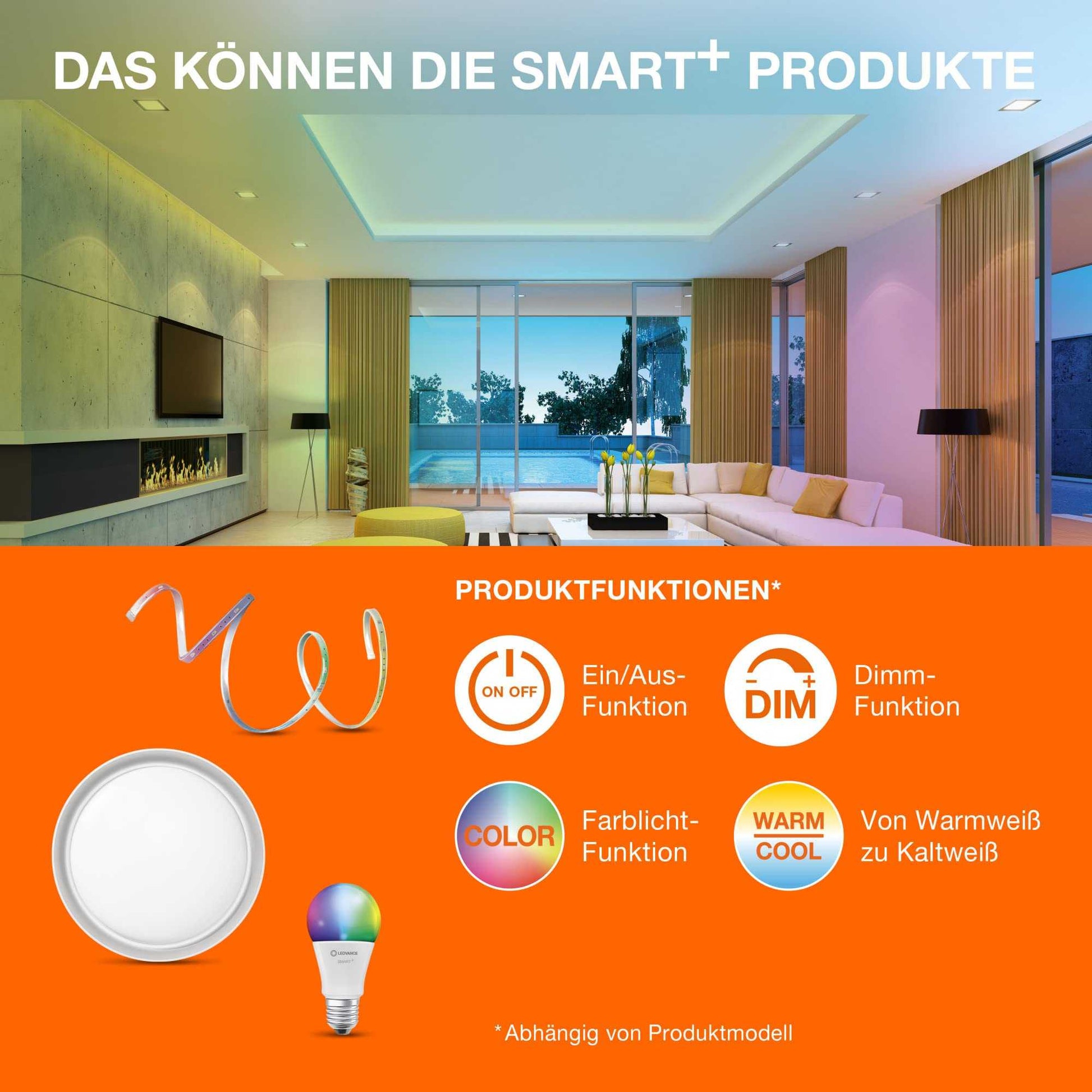 LEDVANCE Smart LEDLamp with WiFi Technology, Base: E14, Di mmable, Tunable White (2700-6500K), RGB Colors Changeable, Replaces Incandescent Lamps with 40 W, SMART+ WiFi Candle Multicolour, 1-Pack - Deluxe Electricals
