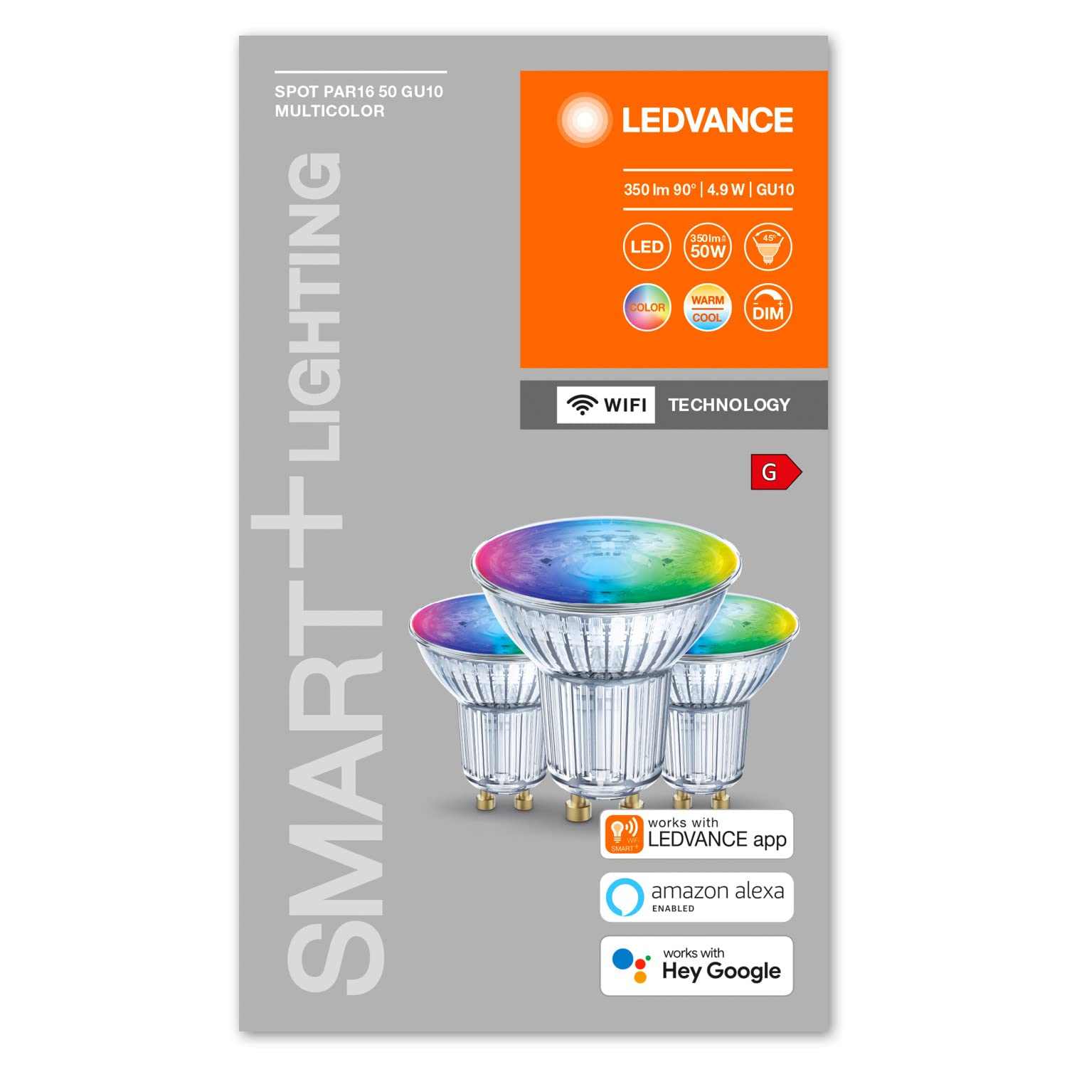 LEDVANCE Smart LEDLamp with WiFi Technology, Base: E14, Di mmable, Tunable White (2700-6500K), RGB Colors Changeable, Replaces Incandescent Lamps with 40 W, SMART+ WiFi Candle Multicolour, 1-Pack - Deluxe Electricals
