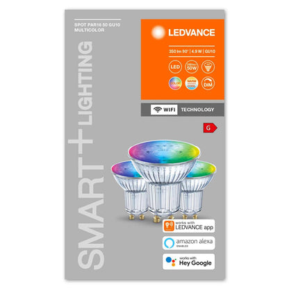 LEDVANCE Smart LEDLamp with WiFi Technology, Base: E14, Di mmable, Tunable White (2700-6500K), RGB Colors Changeable, Replaces Incandescent Lamps with 40 W, SMART+ WiFi Candle Multicolour, 1-Pack - Deluxe Electricals