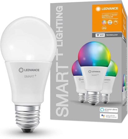 LEDVANCE Smart LEDLamp with WiFi Technology, Base: E14, Di mmable, Tunable White (2700-6500K), RGB Colors Changeable, Replaces Incandescent Lamps with 40 W, SMART+ WiFi Candle Multicolour, 1-Pack - Deluxe Electricals