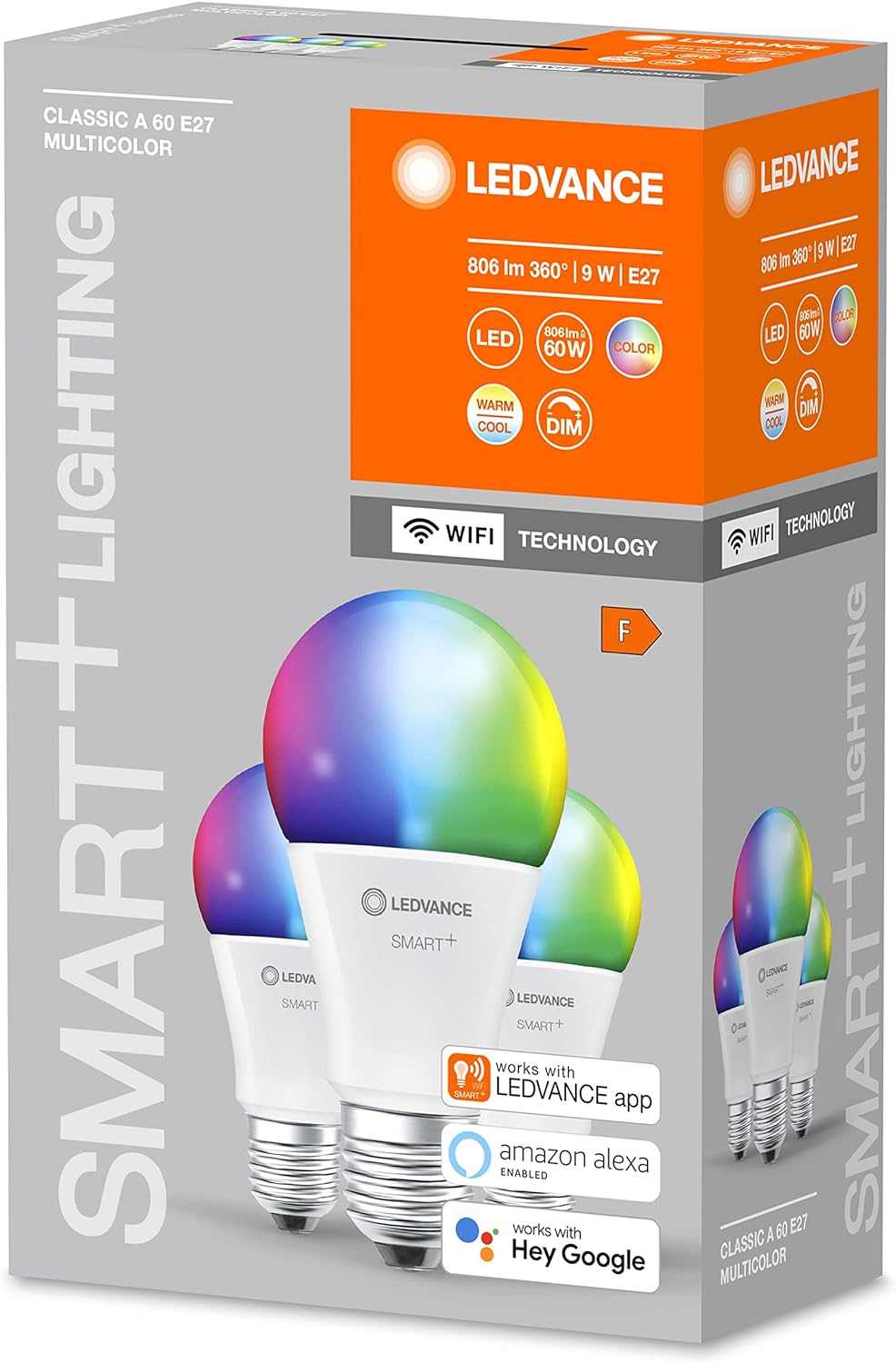 LEDVANCE Smart LEDLamp with WiFi Technology, Base: E14, Di mmable, Tunable White (2700-6500K), RGB Colors Changeable, Replaces Incandescent Lamps with 40 W, SMART+ WiFi Candle Multicolour, 1-Pack - Deluxe Electricals