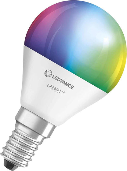 LEDVANCE Smart LEDLamp with WiFi Technology, Base: E14, Di mmable, Tunable White (2700-6500K), RGB Colors Changeable, Replaces Incandescent Lamps with 40 W, SMART+ WiFi Candle Multicolour, 1-Pack - Deluxe Electricals