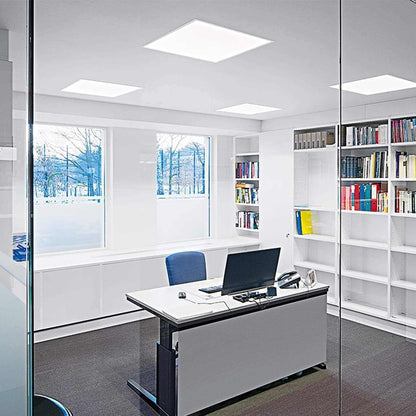 ESNCO Panel Light 60 Watt LED Ceiling Light, White, 60 x 60 Square - Deluxe Electricals