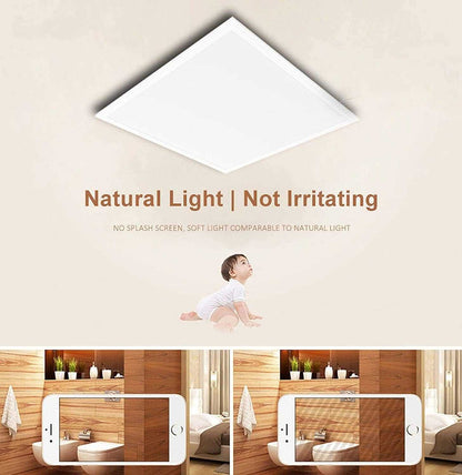ESNCO Panel Light 60 Watt LED Ceiling Light, White, 60 x 60 Square - Deluxe Electricals