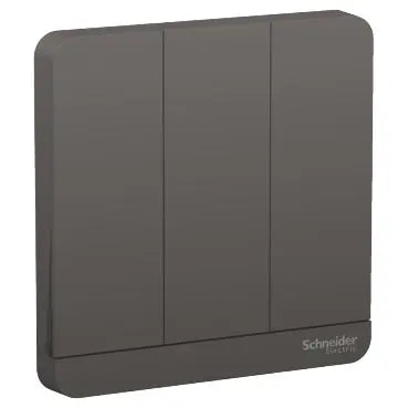 Schneider AvatarOn 16A 3-Gang 2-Way Switch, Dark Grey (E8333L2_DG) - mechanism family reference, same 3-gang Dark Grey finish