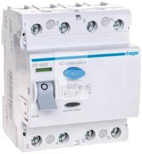 Hager CD485Z Onekonekt 100A 4P 30MA Earth Leakage Circuit Breaker (ELCB/RCCB), CD4859 - Deluxe Electricals