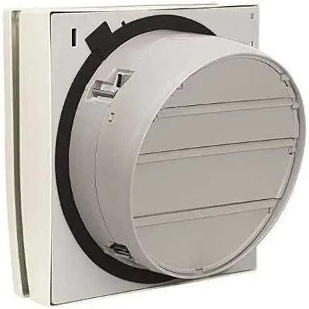 KDK 8in Window Mount Exhaust Fan, model 20WHCT, white unit with circular front grill installed in a window frame UAE