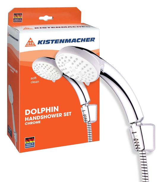 Kistenmacher Handshower Set Dolphin, 3-way shower head with hose and wall holder - Deluxe Electricals