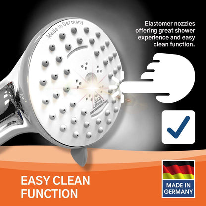 Kistenmacher Handshower Set Dolphin, 3-way shower head with hose and wall holder - Deluxe Electricals