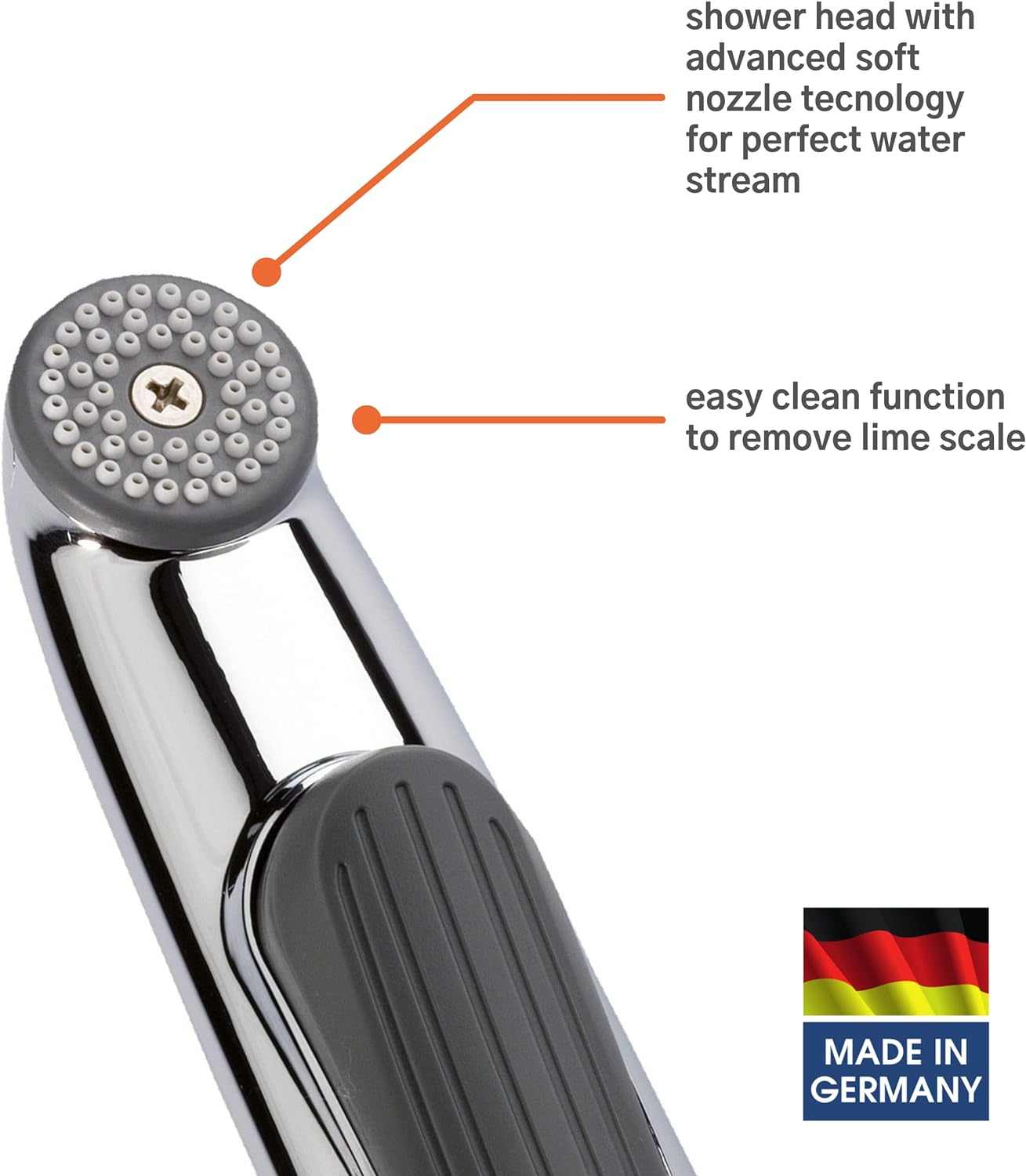 Kistenmacher Deluxe Chrome, Complete Set with bidet handle and 100 cm flexible metal hose, Made in Germany - Deluxe Electricals