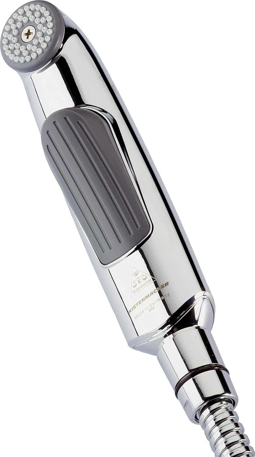 Kistenmacher Deluxe Chrome, Complete Set with bidet handle and 100 cm flexible metal hose, Made in Germany - Deluxe Electricals