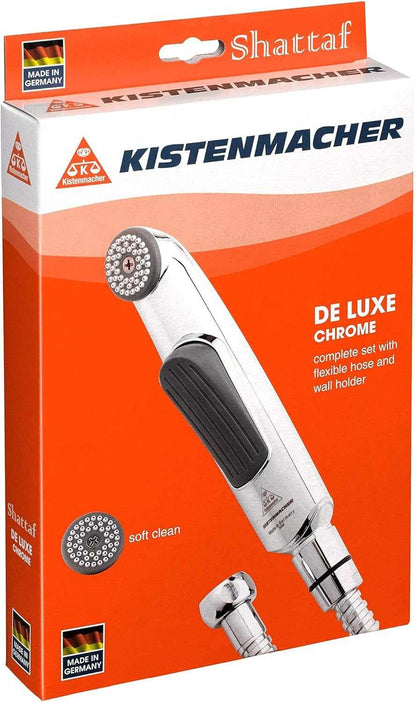 Kistenmacher Deluxe Chrome, Complete Set with bidet handle and 100 cm flexible metal hose, Made in Germany - Deluxe Electricals