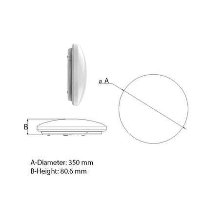 Ledvance LED Circular Ceiling Fitting 23W 1750Lm Warm White LEDV-CFT- LED-23W-WW - Deluxe Electricals