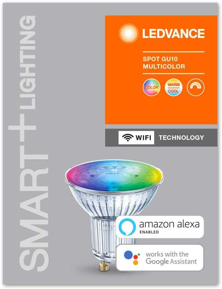 LEDVANCE Smart LEDLamp with WiFi Technology, Base: E14, Di mmable, Tunable White (2700-6500K), RGB Colors Changeable, Replaces Incandescent Lamps with 40 W, SMART+ WiFi Candle Multicolour, 1-Pack - Deluxe Electricals