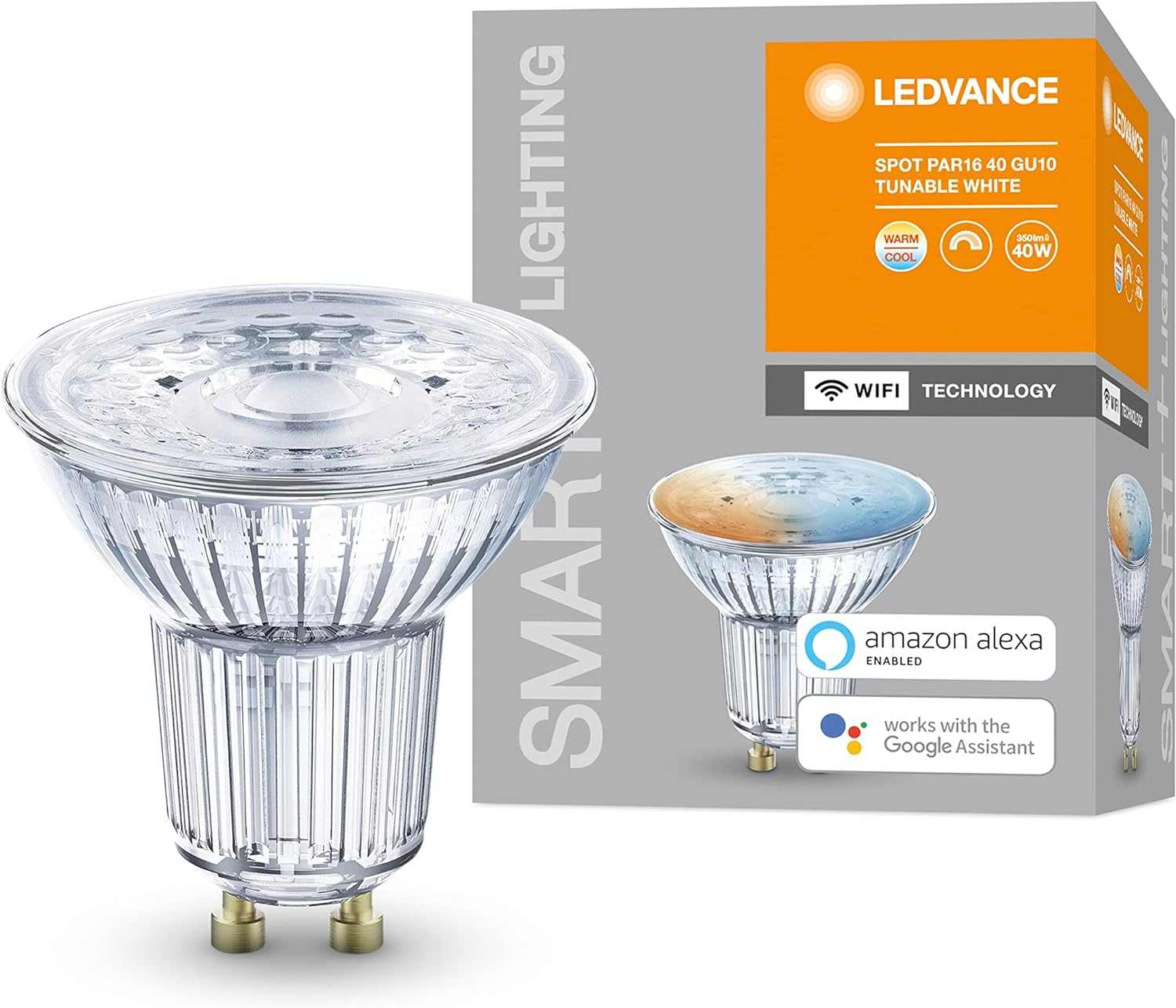 LEDVANCE Smart LEDLamp with WiFi Technology, Base: E14, Di mmable, Tunable White (2700-6500K), RGB Colors Changeable, Replaces Incandescent Lamps with 40 W, SMART+ WiFi Candle Multicolour, 1-Pack - Deluxe Electricals