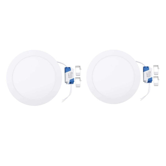 Max 20W 8-inch LED Ceiling Light Panel, Round Ultrathin, AC185-265V With Driver, Light Color Warm White) - Deluxe Electricals