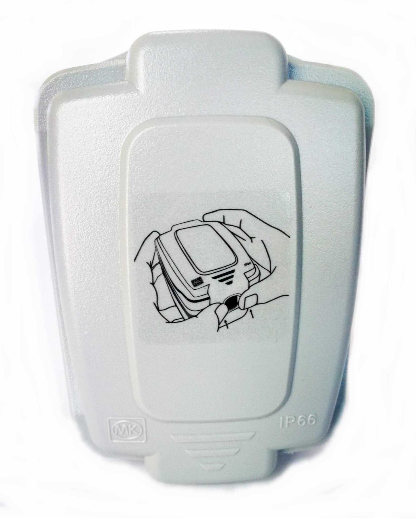 MK MASTERSEAL - 86893GRY - 15 Amps Switched Socket Outlet - Deluxe Electricals