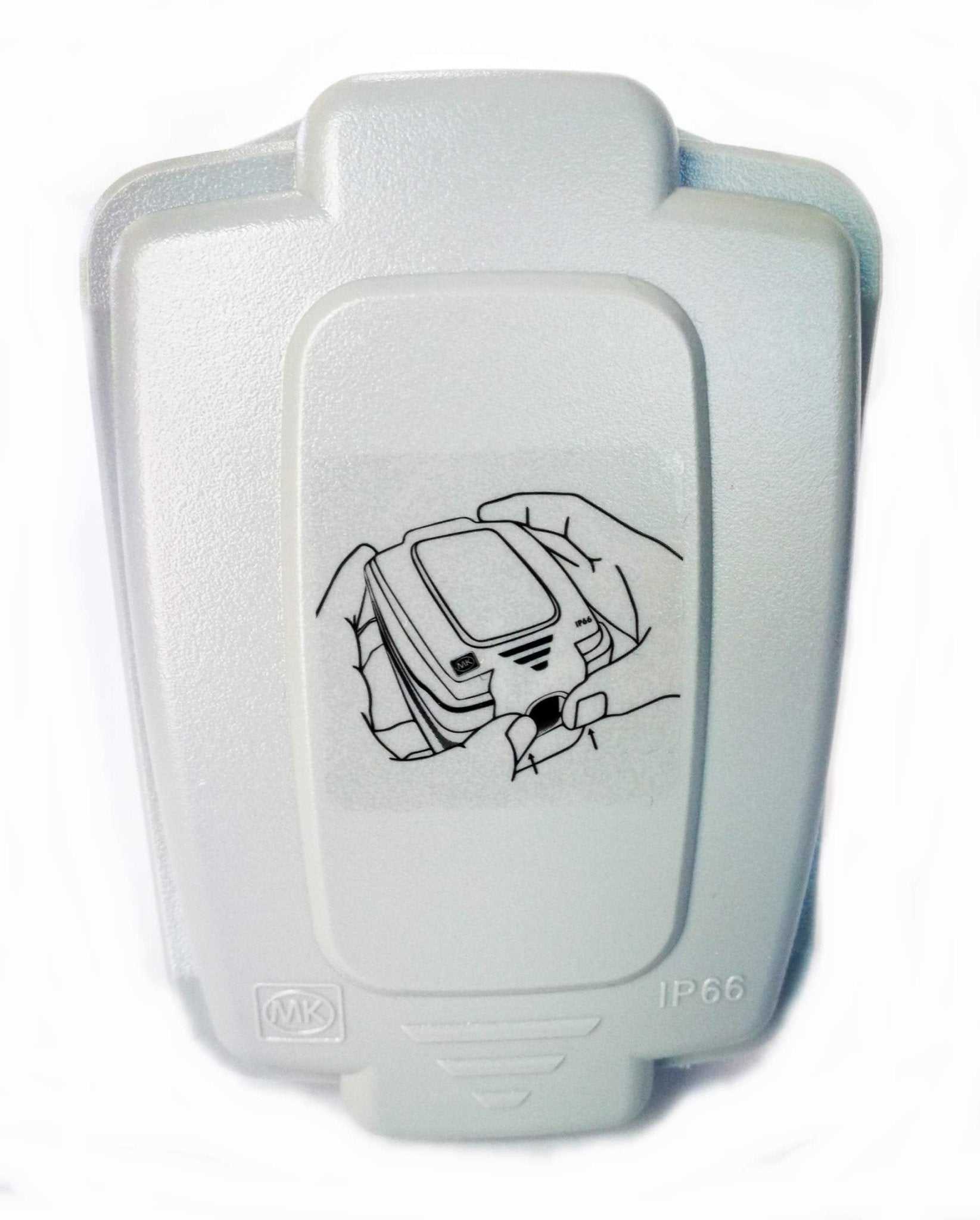 MK MASTERSEAL - 86893GRY - 15 Amps Switched Socket Outlet - Deluxe Electricals