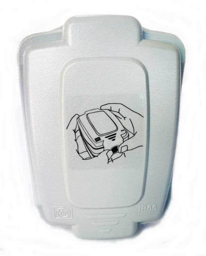 MK MASTERSEAL - 86893GRY - 15 Amps Switched Socket Outlet - Deluxe Electricals