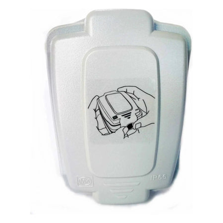 MK Electric MASTERSEAL 86893GRY 15A switched weatherproof wall socket, gray, IP66 UAE