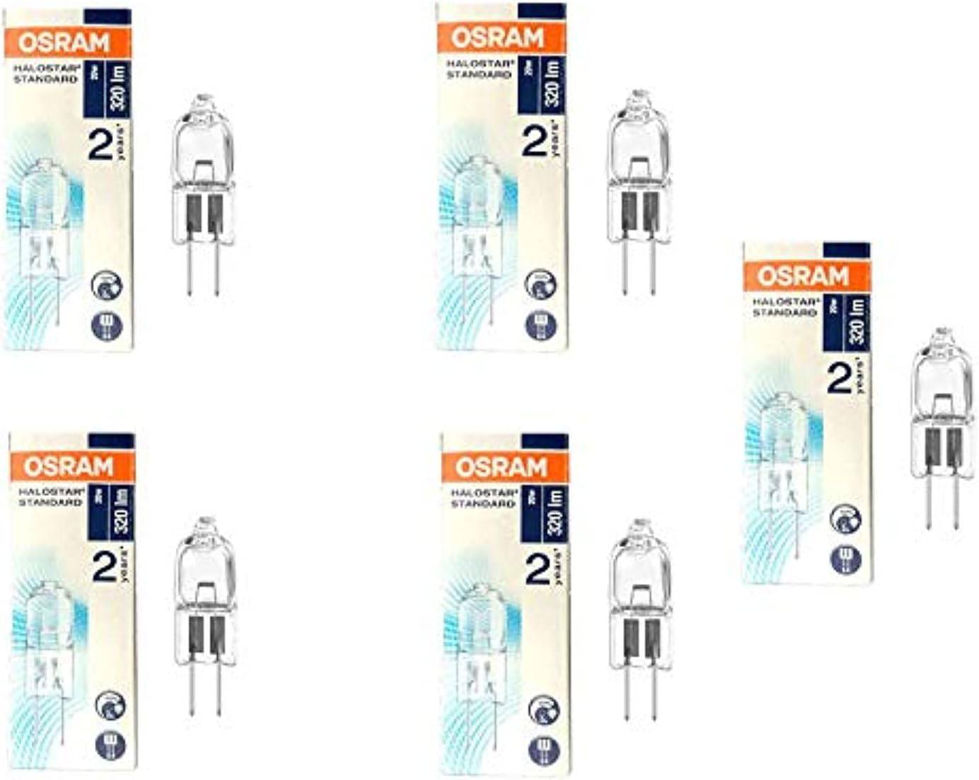 Osram Halogen Capsule Bulb, 20W G4, 12V, 64425 (Pack Of 5) - Deluxe Electricals
