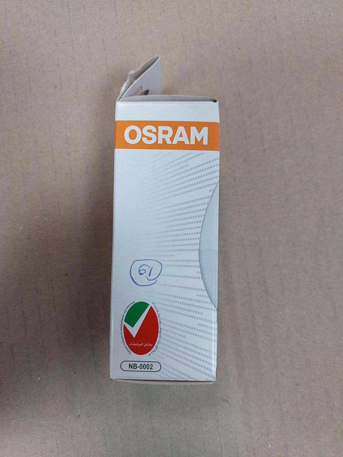 Osram Led Bulb E14 Candle Lamp 5.5W Day Light 6500K Frosted Long Life Upto 15000 Hours, White - Deluxe Electricals