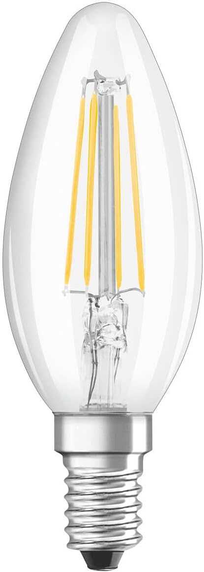 Osram LED Bulb E14 Filament Warm White 2700K 4W Classic B 40 Clear Light Non Dimmable Pack Of 10 - Deluxe Electricals