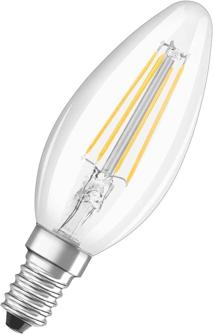 Osram LED Bulb E14 Filament Warm White 2700K 4W Classic B 40 Clear Light Non Dimmable Pack Of 10 - Deluxe Electricals