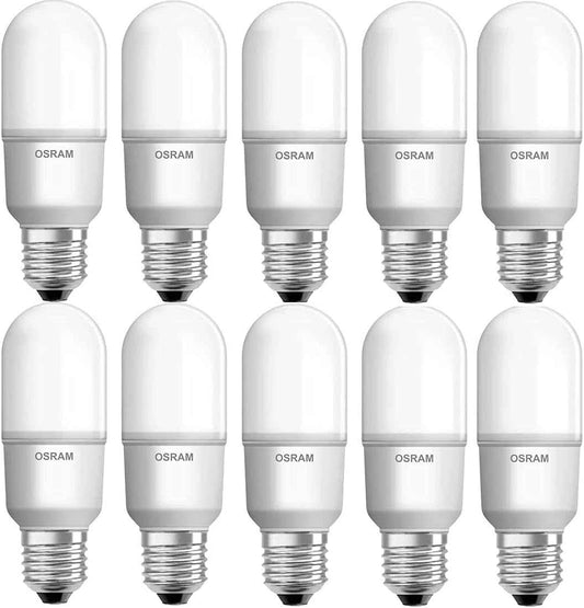 Osram E27 LED Value Stick Bulb 10W 2700K Warm White (Pack of 10) - Deluxe Electricals