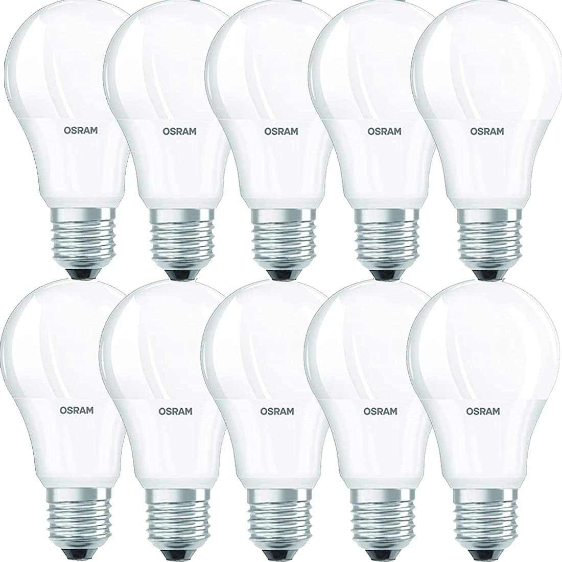 Osram Led Bulb E27 Value Lamp Clas A 8.5 W/6500K Cool White (Combo Pack Of 10) - Deluxe Electricals