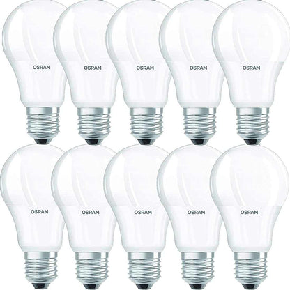 Osram Led Bulb E27 Value Lamp Clas A 8.5 W/6500K Cool White (Combo Pack Of 10) - Deluxe Electricals