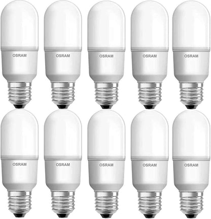 Osram Led Bulb Pack Value Stick Daylight E27 Lamp 10W 6500K - Combo Of 10 - Deluxe Electricals