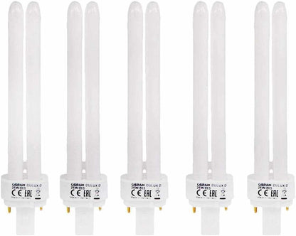 Osram 26W 2Pin Dulux D, Daylight - (Pack of 5) - Deluxe Electricals