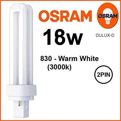 Osram Dulux D/E 4 Pin 18 W, Warm White - (Pack of 4) - Deluxe Electricals