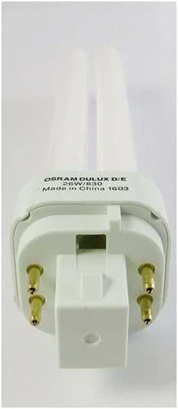 Osram PL Lamp Dulux D/E 26W 4Pin G24Q-3, 1800 Lm 3000K - Deluxe Electricals