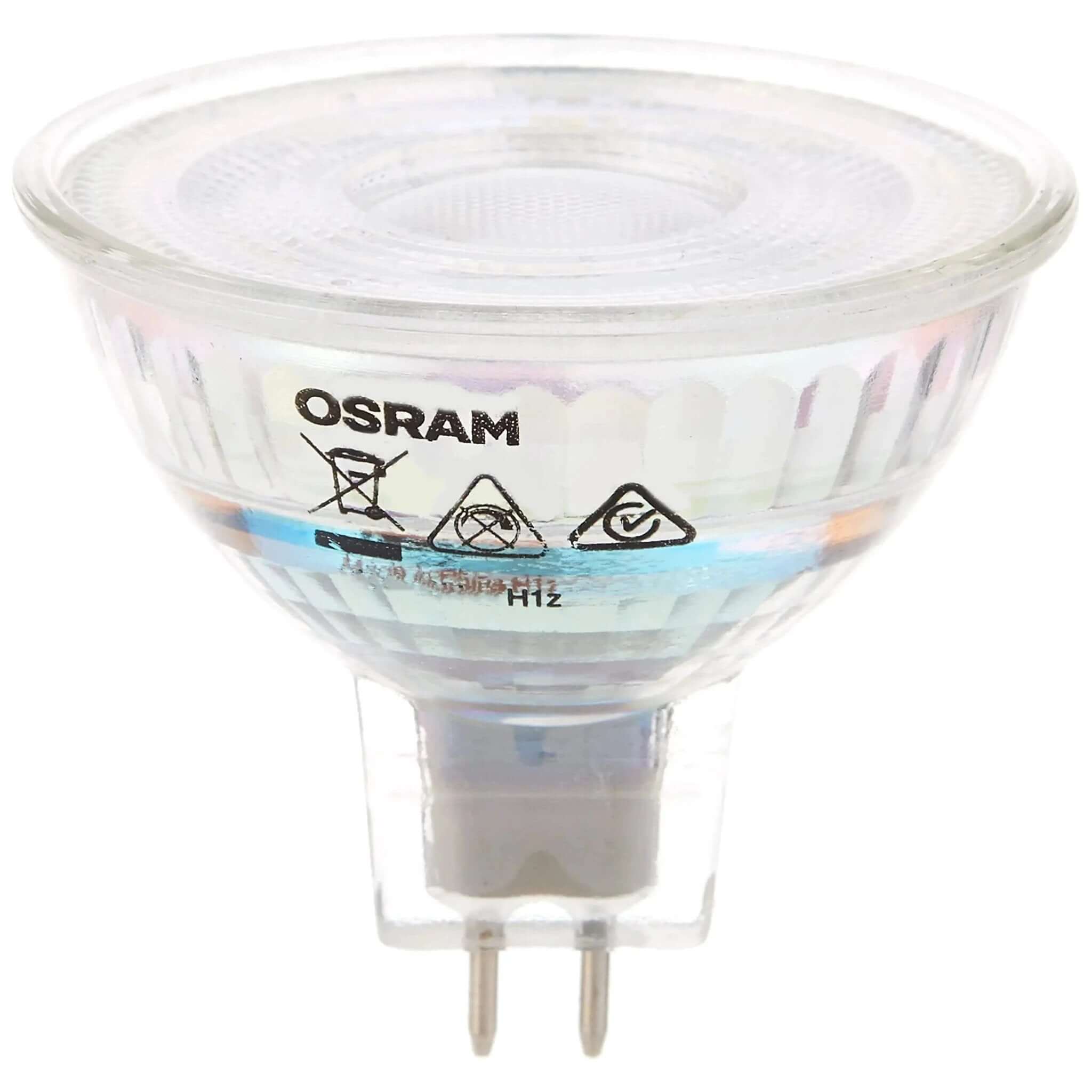 Osram MR16 LED spot lamp, 4.5W, 12V, 400 lm, warm white; clear glass reflector with two-pin base UAE