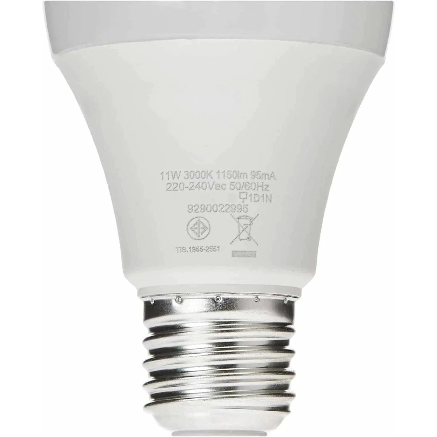 Philips Essential LED Bulb E27, 11W, 3000K warm white, frosted white body with screw base UAE