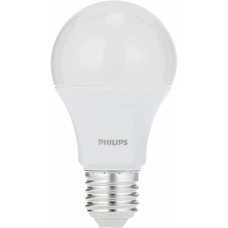 Philips Essential LED Bulb 9W, E27 base, 6500K cool daylight, front view UAE