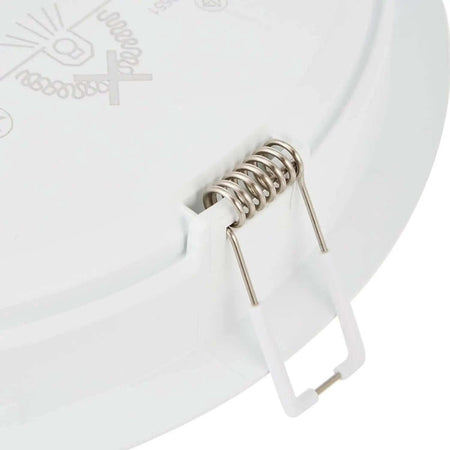 Philips Meson LED ceiling downlight, white circular fixture with metal spring clips; 24W, 1820lm, 200mm. UAE