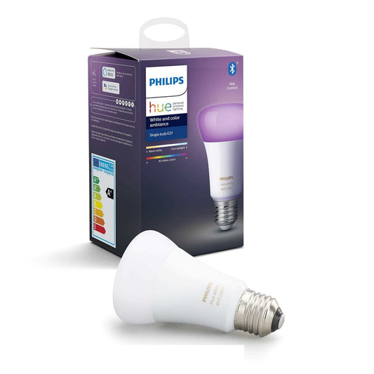 Philips Hue Uae White And Colour Ambiance Led Smart Bulb,Bluetooth & Zigbee Compatible (Hue Bridge Optional),Works With Alexa & Google Assistant - Deluxe Electricals