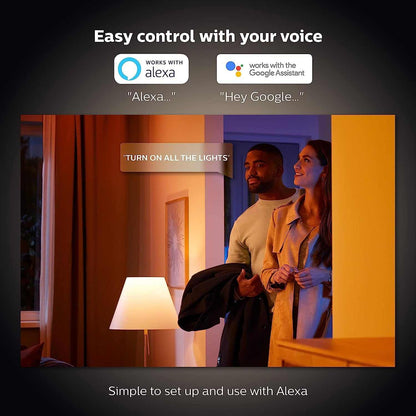 Philips Hue White and Colour Ambiance Smart Light 2 Pack [GU10 Spot] With Bluetooth. Works with Alexa, Google Assistant and Apple Homekit - Deluxe Electricals