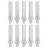 Osram Dulux-D 18W G24d-2 CFL lamps, 12-pack; white compact fluorescent tubes with two-pin bases. UAE