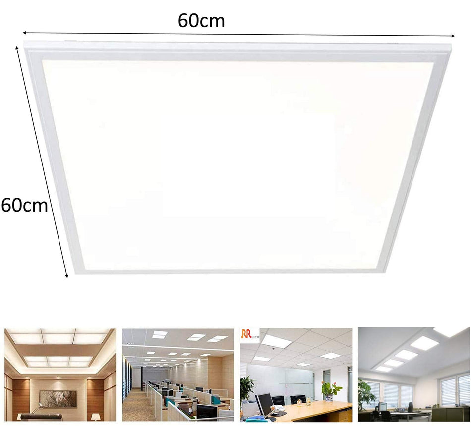 RR Lighting 60X60 Led Flat Panel Light 50W Edge Lit Push type for Aluminium Ceiling