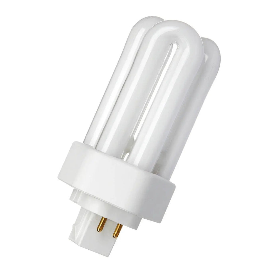 Osram Dulux-T/E 26W GX24q CFL PL lamp, white double-tube compact fluorescent bulb with two-pin base