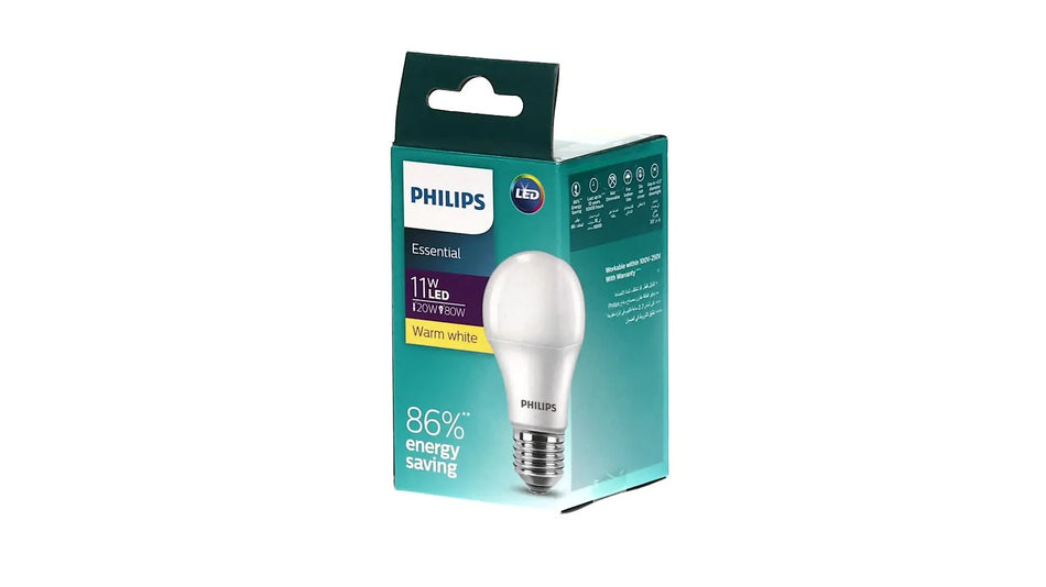 Philips Essential LED Bulb 11W E27 Warm White 3000K Philips