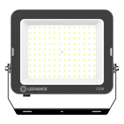 Ledvance LED Value Floodlight 100W IP65 G3, cool daylight, front view showing LED array and logo.