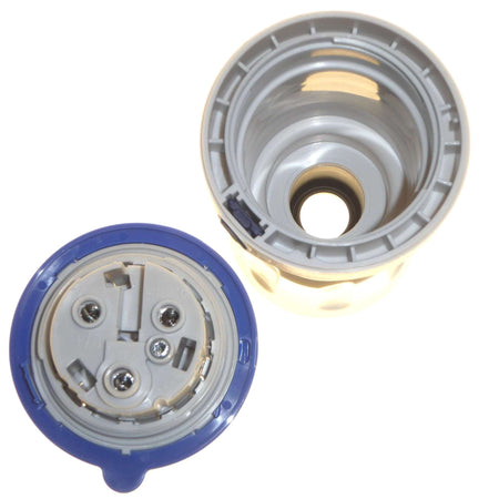 Gewiss GW60015H straight plug, blue outer ring with gray inner connector, 32A 2P+E, IP44/IP54, 230V UAE