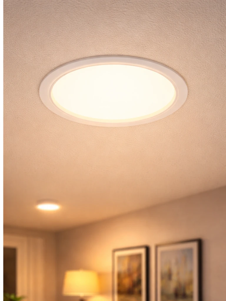 Philips Meson LED ceiling downlight, white round fixture on ceiling, 24W 1820lm. UAE